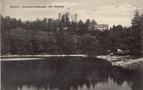 87645 Hohenschwangau Castle with Alpsee gebr. July 15, 1913