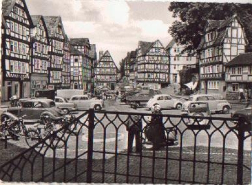 34576 Homberg, Marktplatz, VW Käfer, * ca. 1960