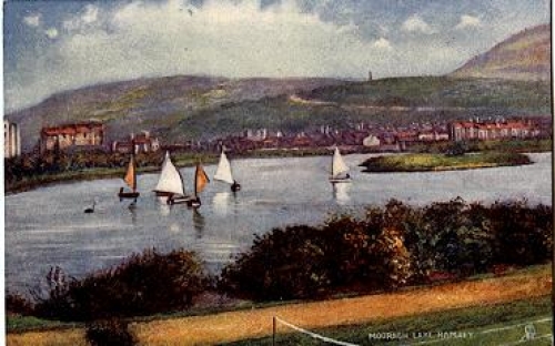 Moorach Lake, Künstlerkarte Tucks Oilette, Serie Ramsey, Nr. 1779, * ca. 1910