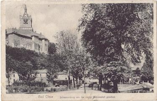 47533 Bad Cleve Schwanenburg from the new bathing establishment gebr. 7/8/1920