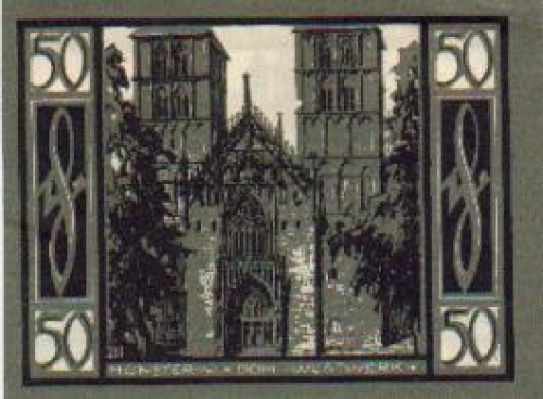 48147 Muenster city emergency money 50 pfennigs 1921