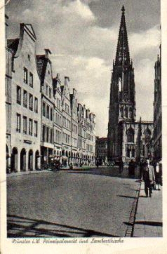 48153 Muenster Prinzipalmarkt Lambertikirche o 2.10.1956