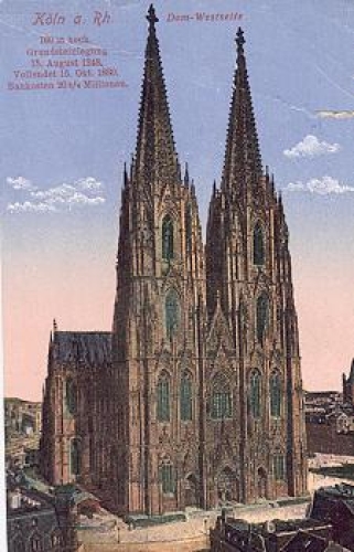 Köln Dom Westseite gebr. ca. 1915