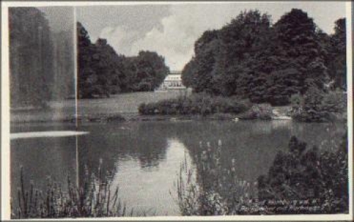 61352 Bad Homburg Parkweiher mit Kurhaus o 25.9.1938