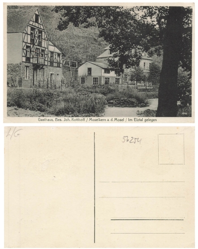 56254 Moselkern Mosel Gasthaus Kotthoff um 1920