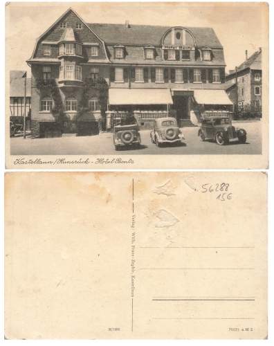 56288 Kastellaun Hundsrueck Hotel Bentz um 1940