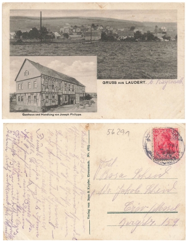 56291 Laudert Gasthaus Joseph Philipps o 1917