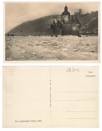 56349 Caub Rhine frozen over in 1929