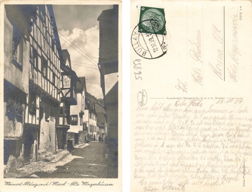 56858 Aldegund Mosel winemakers' houses from October 12, 1939