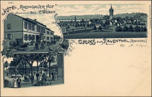65343 Rauenthal Hotel Rheingauer Hof * ca. 1900