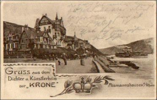 65385 Assmannshausen artists' home "Zur Krone" o 12.6.1911