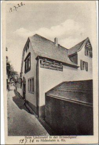 65385 Ruedesheim Lindenwirt in der Drosselgasse * ca. 1930