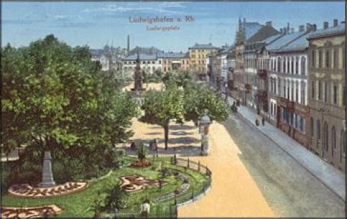 Ludwigshafen Ludwigsplatz Lítfaßsäule o 11.9.1915