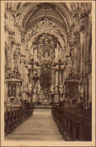 96157 Ebrach Church View of the high altar * approx. 1920