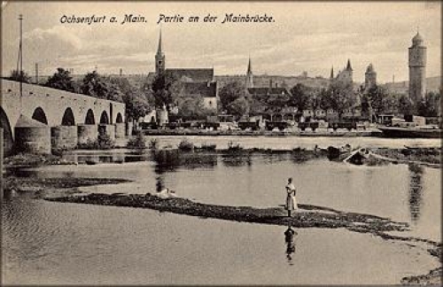 97199 Ochsenfurth Main Bridge * approx. 1920