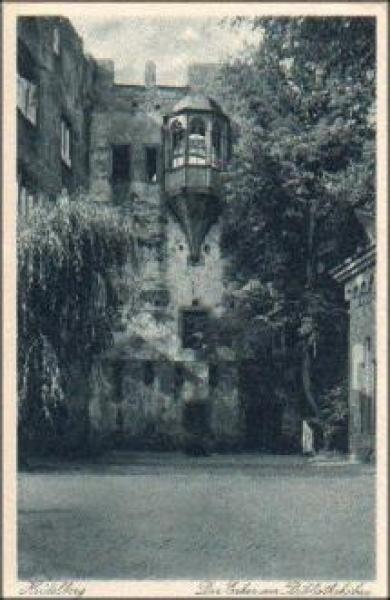 Heidelberg Erker am Bibliotheksbau * ca. 1930