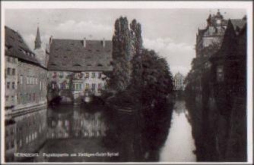 Nürnberg Pegnitzpartie am Heiligen-Geist-Spital o 18.7.1932