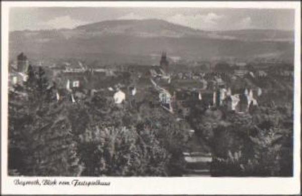 Bayreuth vom Festspielhaus o 3.7.1950