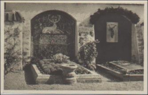 83684 Tegernsee grave of Ludwig Ganghofer * about 1940