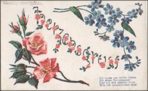 Flowers series card No. 5011, used circa 1910