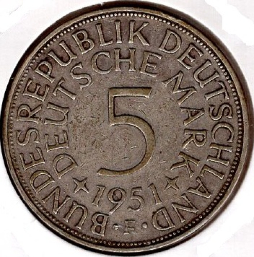 5 D-Mark 1951 F