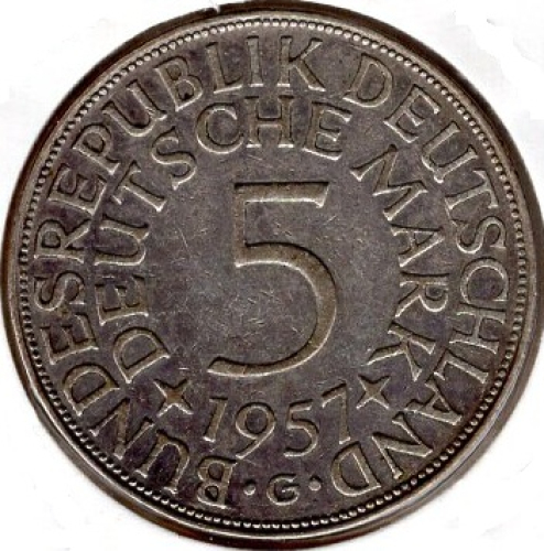 5 D-Mark 1957 G BRD