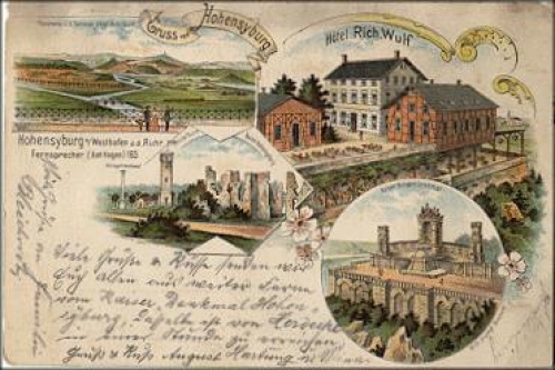 Hohensyburg Dortmund Litho o 12.4.1898
