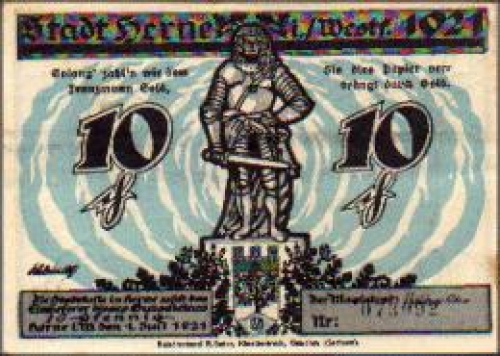 Herne Städtenotgeld Wert 10 Pfennige 1921