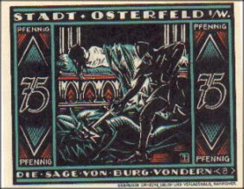 Osterfeld Oberhausen city emergency money 75 Pfennig No. 8 1921
