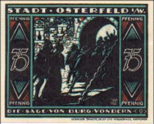 Osterfeld Oberhausen city emergency money 75 Pfennig No. 9 1921