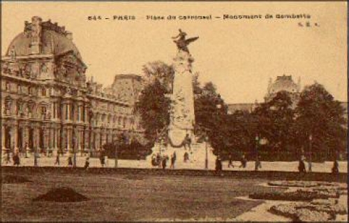 Paris Place du Carrousel Monument de Gambetta * ca. 1910