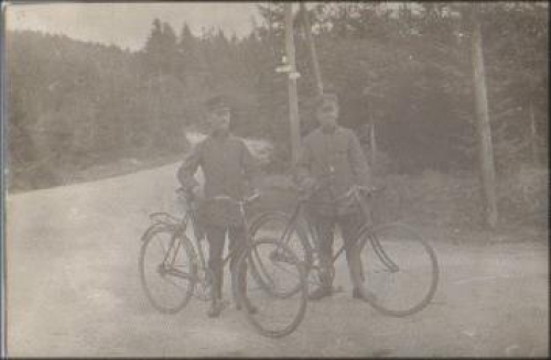 WWI, military cyclist, real photo * around 1915