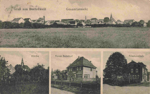 61118 Dortelweil  Bahnhof Friedenslinde o 1921