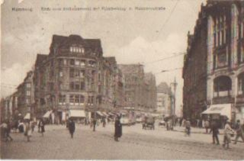 Hamburg Rathausmarkt auf Moenckebergstrasse und Hermannstrasse gebr. 1927