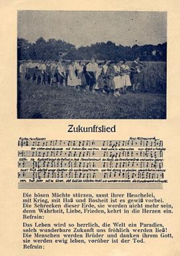 Zukunftslied Liedkarte  *ca. 1935