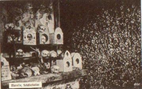 Makabre AK, Marville, skull cellar, skull, * approx. 1920