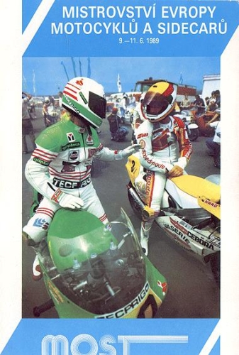 Most motorcycle races in the Czech Republic June 11, 1989 Program booklet