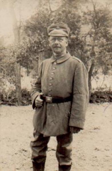 German soldier military WW1. Real photo card o May 18, 1917