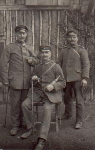 German soldiers military WW1. Real photo used circa 1915