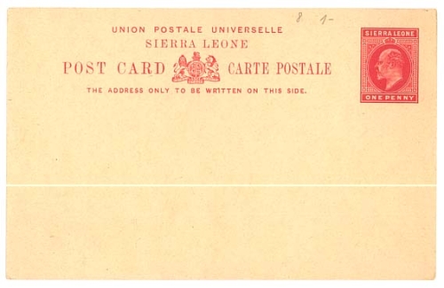 Sierra Leone postal stationery * around 1900