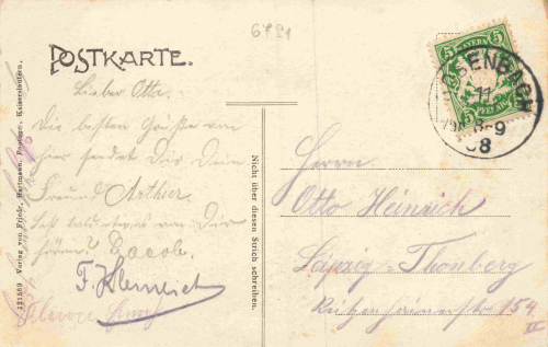 66887 Bosenbach Pfalz Gasthaus Emrich o 11.9.1908
