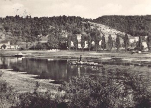 01612 Diesbar und Nieschuetz mit Elbdampfer o 13.8.1960