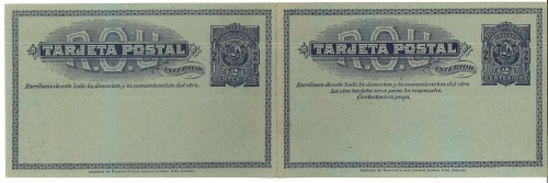 Uruguay Ganzsache mit Antwortkarte *ca. 1890