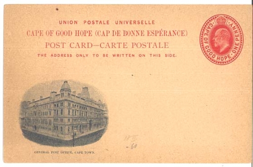 South Africa Cap of good Hope Postal stationery General Post Office Cape Town *ca.1900