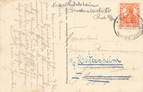 69412 Ittertal Odenwald von der Gaimuehle nach dem Katzenbuckel o 1917