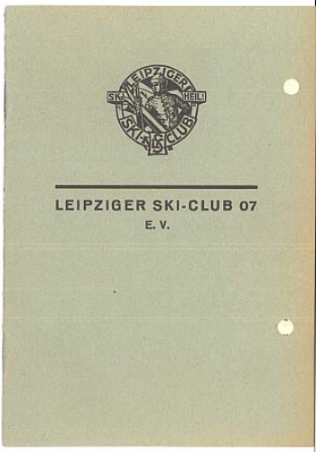 Leipziger Ski-Club 1907 Satzung ca.1960