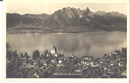 Oberhofen am Thunersee mit Stockhornkette gebr. 12.7.1931