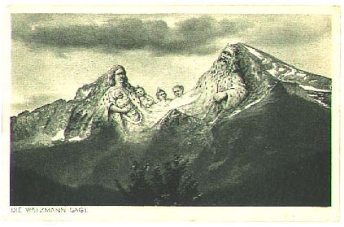 Watzmann-Sage mountain with faces *ca. 1920