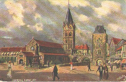 Eisenach Karlsplatz Tucks Oilette 7082 artist card Thomas * ca. 1905