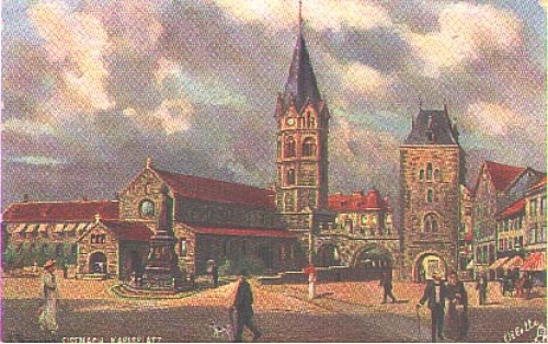 Eisenach karlsplatz Tucks Oilette 7082 Artist card Thomas, * approx. 1905